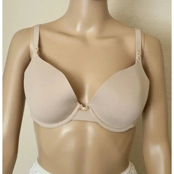 Motherhood Intimates nursing Bra Size 34D Beige underwire - Picture 1 of 8